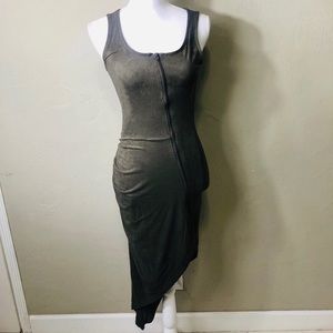 Green kaki assymetric dress